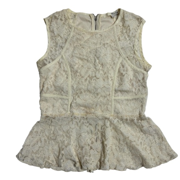 Mind code cream lace tank top - Picture 1 of 5